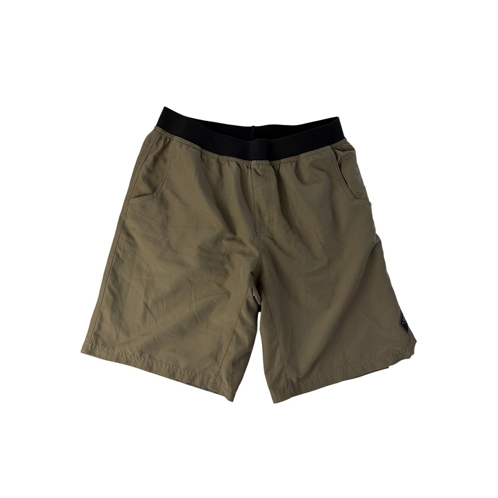 Prana Mojo Shorts Mens M Elastic Waist Hiking Athletic Brown 10" Inseam
